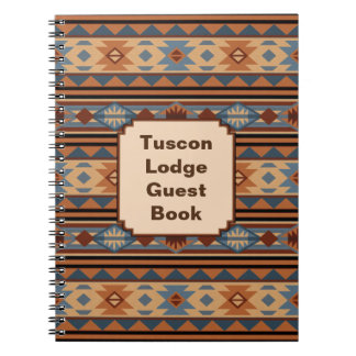 Southwest Design Adobe Gray Brown Tribal Pattern Notebook