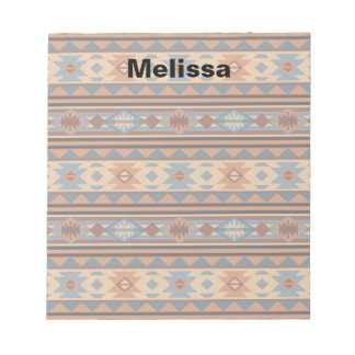 Southwest Design Adobe Gray Brown Tribal Pattern Notepad