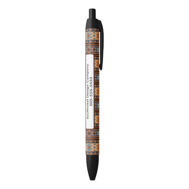 Southwest Design Adobe Gray Brown Tribal Pattern Pen (Bottom (Vertical))