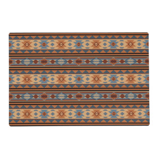 Southwest Design Adobe Gray Brown Tribal Pattern Placemat
