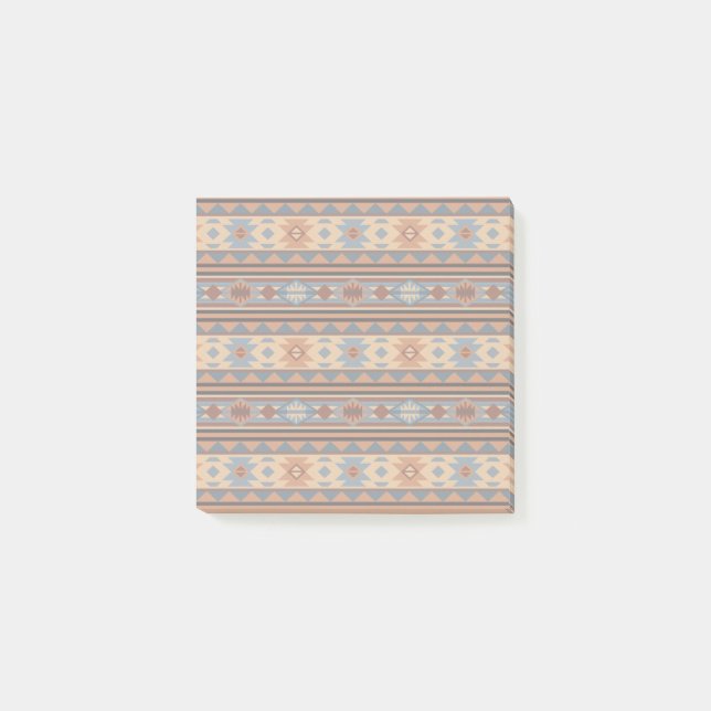 Southwest Design Adobe Gray Brown Tribal Pattern Post-it Notes (Front)