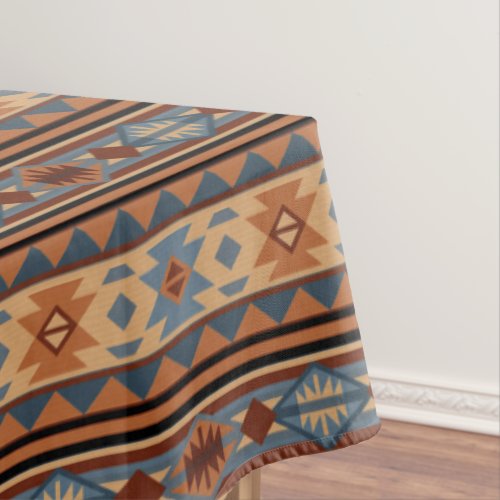 Southwest Design Adobe Gray Brown Tribal Pattern Tablecloth