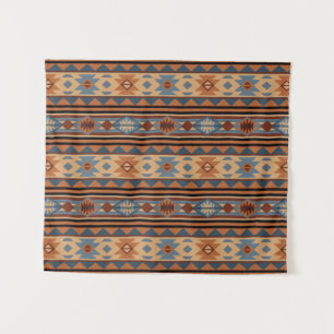 Southwest Design Adobe Gray Brown Tribal Pattern Tapestry