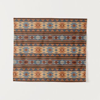 Southwest Design Adobe Gray Brown Tribal Pattern Tapestry