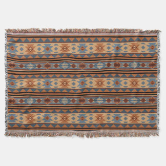 Southwest Design Adobe Gray Brown Tribal Pattern Throw Blanket