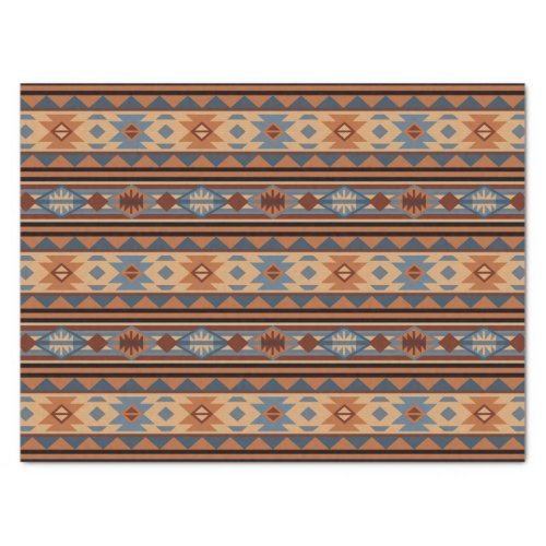 Southwest Design Adobe Gray Brown Tribal Pattern Tissue Paper