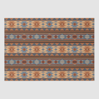Southwest Design Adobe Gray Brown Tribal Pattern Tissue Paper