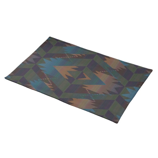 Southwest Design Aztec Print Placemat (On Table)