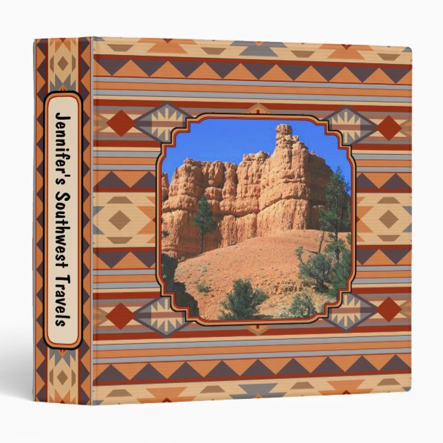 Southwest Design Custom Photo 3 Ring Binder (Front/Spine)