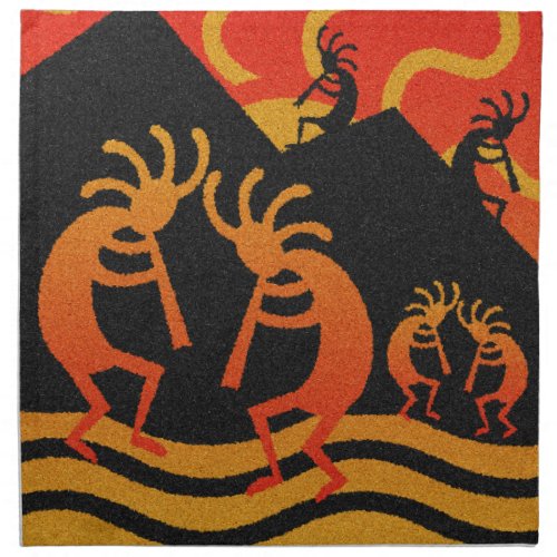 Southwest Design Dancing Kokopelli Napkins