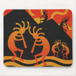Southwest Design Desert Sunset Kokopelli Mouse Pad
