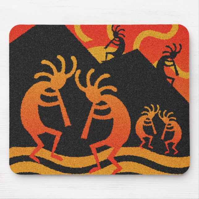 Southwest Design Desert Sunset Kokopelli Mouse Pad (Front)
