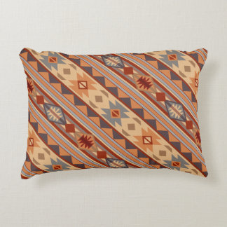Southwest Design Diagonal Pattern Tan Decorative Pillow