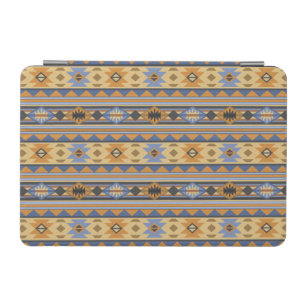 Southwest Design Gold Blue Gray Tribal Pattern iPad Mini Cover