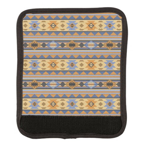 Southwest Design Gold Blue Gray Tribal Pattern Luggage Handle Wrap