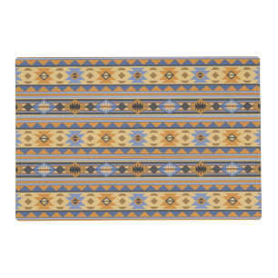 Southwest Design Gold Blue Gray Tribal Pattern Placemat