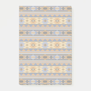 Southwest Design Gold Blue Gray Tribal Pattern Post-it Notes