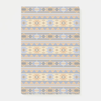 Southwest Design Gold Blue Gray Tribal Pattern Post-it Notes