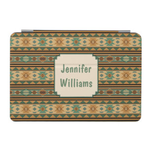 Southwest Design Green Brown Personalized iPad Mini Cover