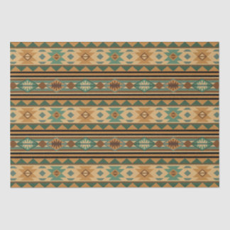 Southwest Design Green Brown Tan Tissue Paper