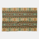 Southwest Design Green Brown Tan Towel