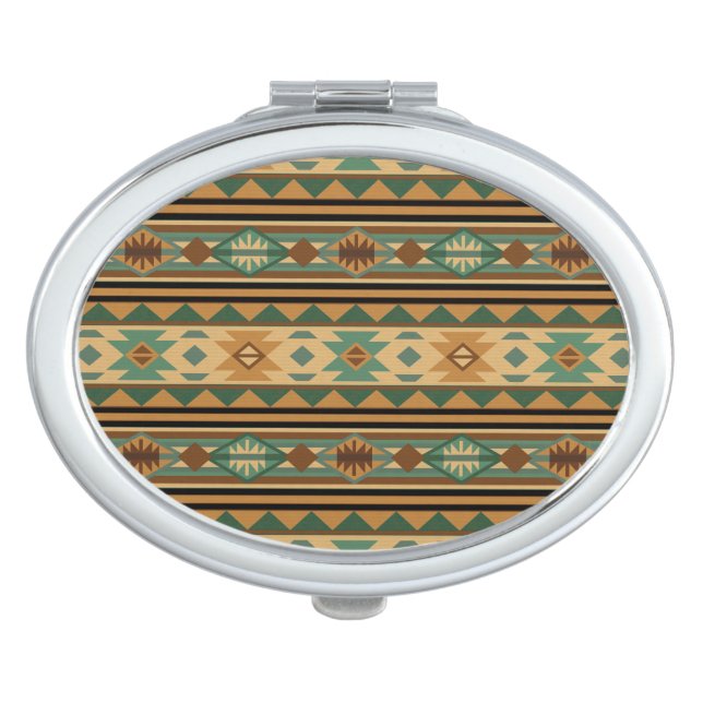 Southwest Design Green Brown Tan Vanity Mirror (Front)