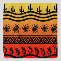 Southwest Design Kokopelli Cactus Sun Bandanna