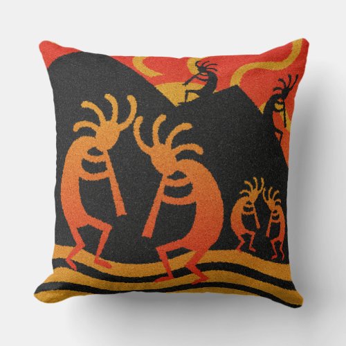 Southwest Design Kokopelli Decorative Pillow
