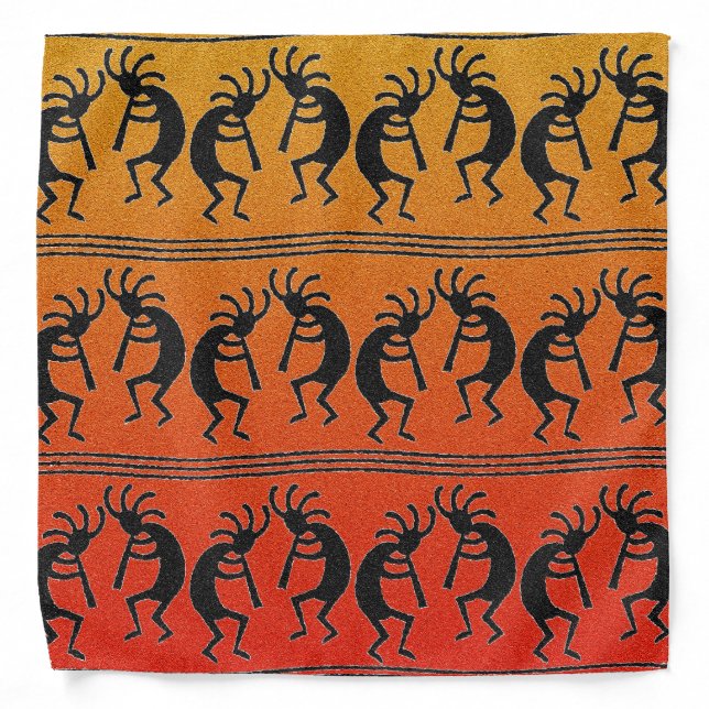 Southwest Design Kokopelli Sunset Bandanna (Front)