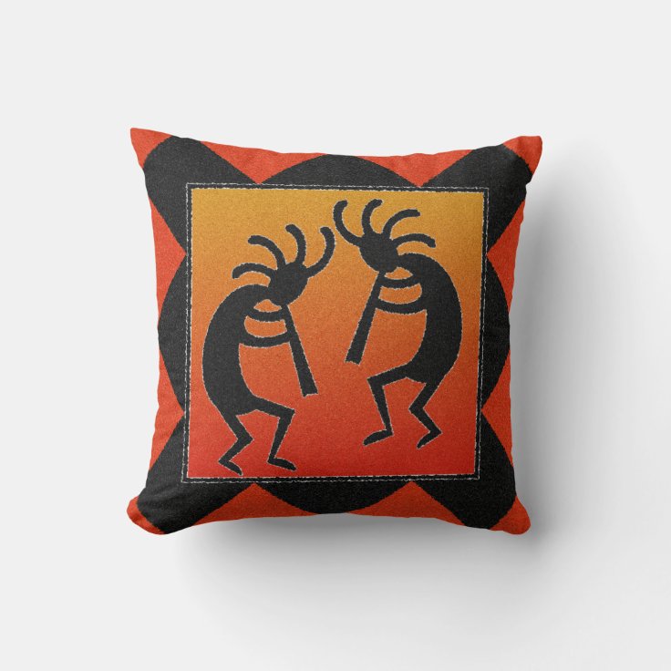 Southwest Design Kokopelli Throw Pillow Zazzle