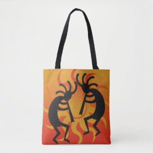 Southwest Design Kokopelli Tribal Sun Tote Bag