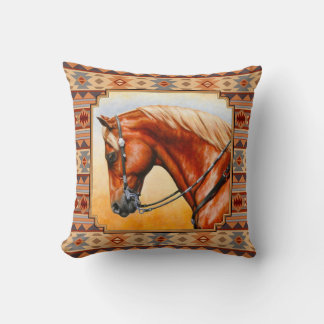 Southwest Design Quarter Horse Throw Pillow