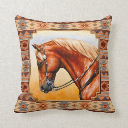Southwest Design Quarter Horse Throw Pillow
