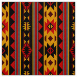 Southwest Design Red Black Gold Tribal Pattern Fabric
