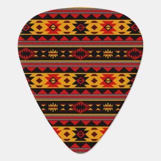 Southwest Design Red Black Gold Tribal Pattern Guitar Pick