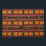 Southwest Design Red Black Gold Tribal Pattern Kitchen Towel<br><div class="desc">Navajo Native American style southwest geometric pattern with bold vibrant tones of red,  gold,  and black.</div>