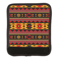 Southwest Design Red Black Gold Tribal Pattern Luggage Handle Wrap
