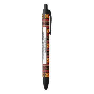 Southwest Design Red Black Gold Tribal Pattern Pen