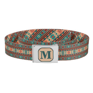 Southwest Design Turquoise Terracotta Monogram Belt