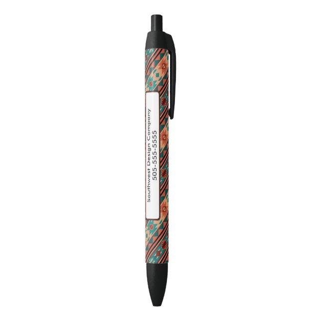 Southwest Design Turquoise Terracotta Monogram Pen (Bottom (Vertical))