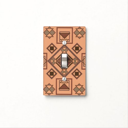 Southwest Earth Tone Color Art Repeat Pattern Light Switch Cover