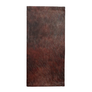Southwest Faux Brown Leather Cowhide Cloth Napkin