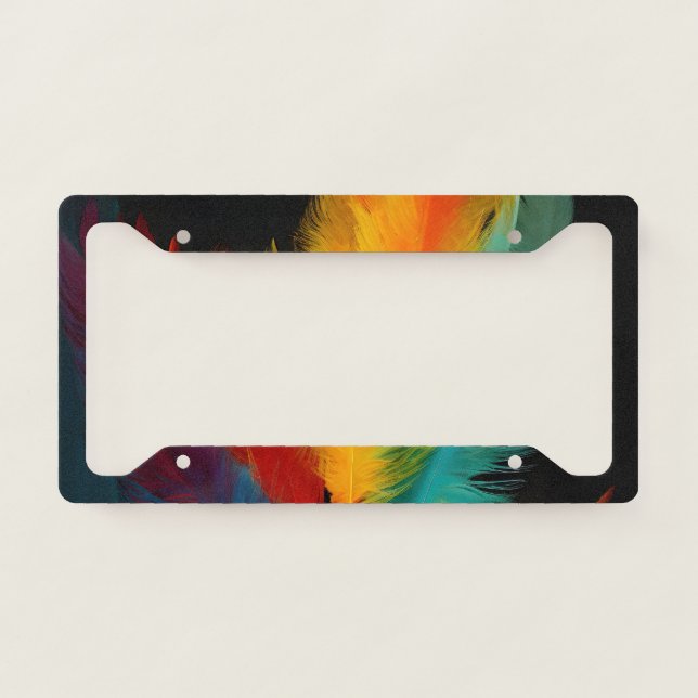 Southwest Feather Abstract  License Plate Frame (Front)