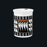 Southwest Feather Blessings Beverage Pitcher<br><div class="desc">This unique artwork is another version of previous art that showcases pueblo culture in the southwestern part of the United States. These Native American cultures have been here for centuries and continue to share their culture and art to many visitors today. This design is a representation our cherished feathers and...</div>
