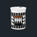 Southwest Feather Blessings Beverage Pitcher<br><div class="desc">This unique artwork is another version of previous art that showcases pueblo culture in the southwestern part of the United States. These Native American cultures have been here for centuries and continue to share their culture and art to many visitors today. This design is a representation our cherished feathers and...</div>