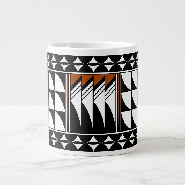 Southwest Feather Blessings Giant Coffee Mug (Front)