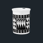 Southwest Feather Blessings in Gray Beverage Pitcher<br><div class="desc">This unique artwork is another version of previous art that showcases pueblo culture in the southwestern part of the United States. These Native American cultures have been here for centuries and continue to share their culture and art to many visitors today. This design is a representation our cherished feathers and...</div>