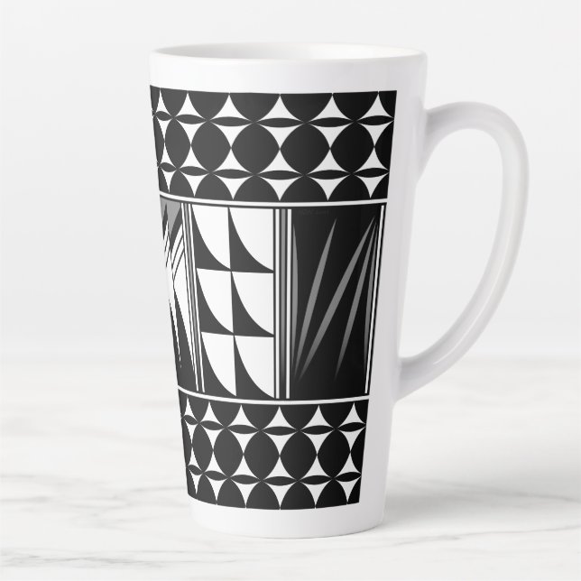 Southwest Feather Blessings in Gray Latte Mug (Right)