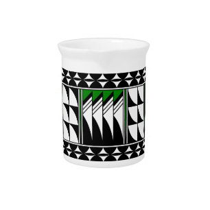 Southwest Feather Blessings in Green Beverage Pitcher