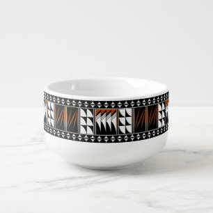 Southwest Feather Blessings in Rust Soup Mug